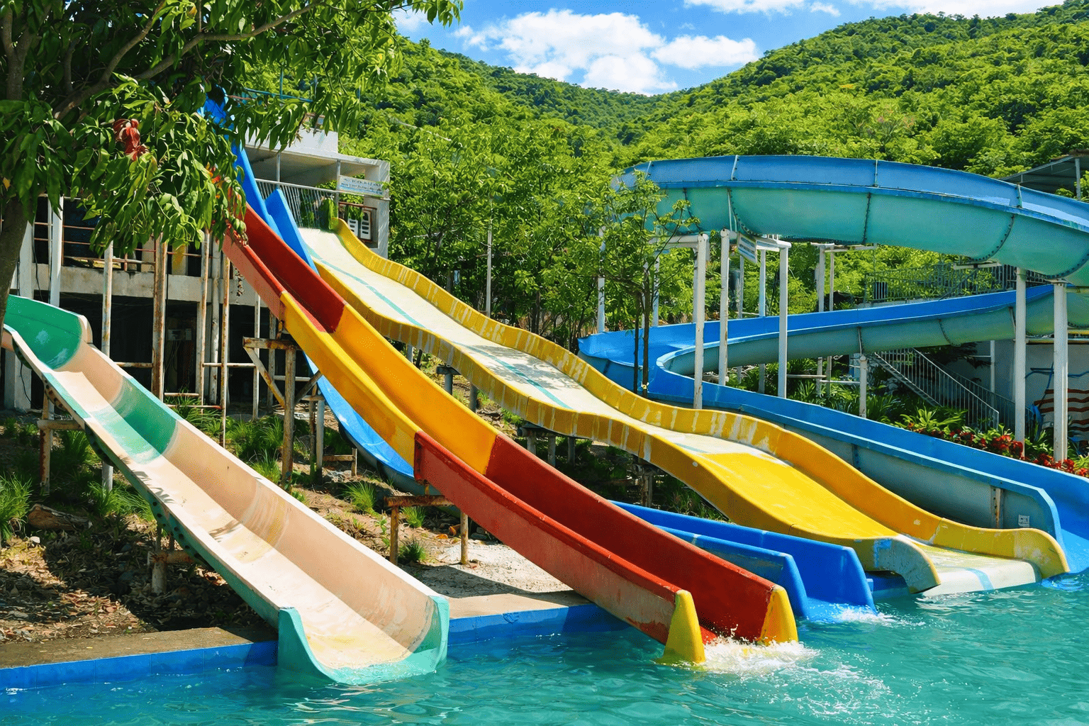 Water park slides